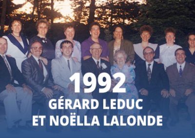 1992 - Gérard Leduc et Noëlla Lalonde