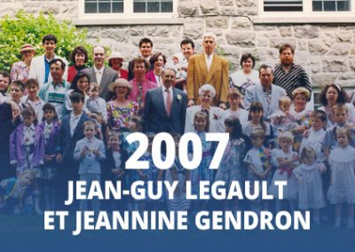 2007 - Jean-Guy Legault et Jeannine Gendron